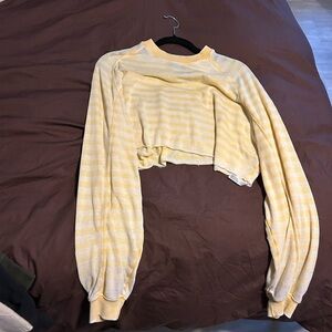 Urban Outfitters Yellow Striped Top